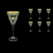 Fusion C2 FOGB H Wine Glasses 250ml 6pcs in Lilit&Leo Golden Black Decor+H (41-432/H)