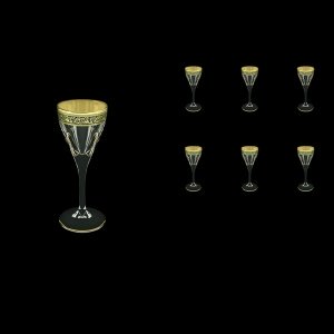 Fusion C5 FMGB H Liqueur Glasses 70ml 6pcs in Lilit Golden Black Decor+H (31-430/H)