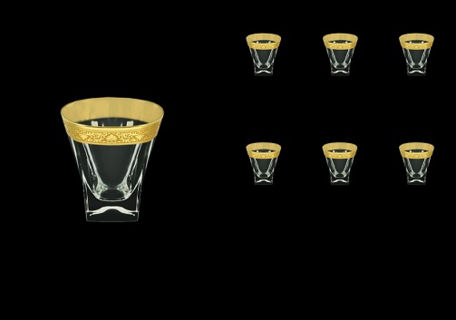 Fusion B3 FNGC Whisky Glasses 200ml 6pcs in Romance Golden Classic Decor (33-437)