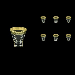 Fusion B3 FMGB H Whisky Glasses 200ml 6pcs in Lilit Golden Black Decor+H (31-437/H)