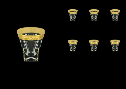 Fusion B3 FNGC H Whisky Glasses 200ml 6pcs in Romance Golden Classic Decor+H (33-437/H)