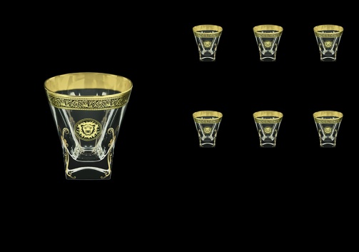 Fusion B2 FOGB H Whisky Glasses 270ml 6pcs in Lilit&Leo Golden Black Decor+H (41-397/H)