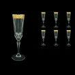 Adagio CFL ANGC Champagne Fluetes 180ml 6pcs in Romance Golden Classic Decor (33-486)