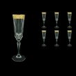 Adagio CFL ANGC Champagne Flutes 180ml 6pcs in Romance Golden Classic Decor (33-486)