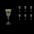 Adagio C4 AMGB Wine Glasses 150ml 6pcs in Lilit Golden Black Decor (31-481)