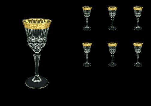 Adagio C4 ANGC Wine Glasses 150ml 6pcs in Romance Golden Classic Decor (33-481)