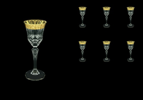 Adagio C5 ANGC Liqueur Glasses 80ml 6pcs in Romance Golden Classic Decor (33-480)