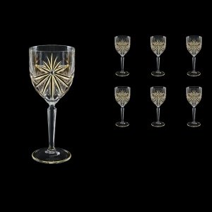 Oasis C2 OOG KCR Wine Glasses 290ml 6pcs in Full Star Gold+KCR (1304/KCR)