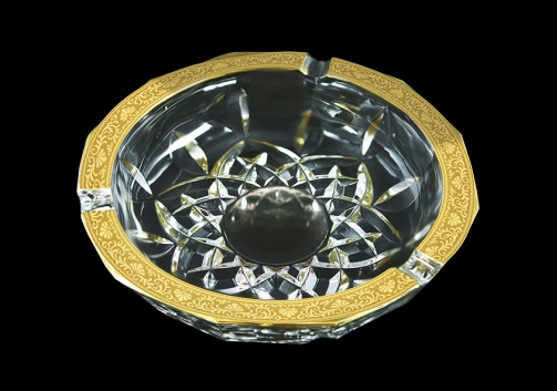 Opera PO ONGC Ashtray d17,5cm 1pc in Romance Golden Classic Decor (33-406)