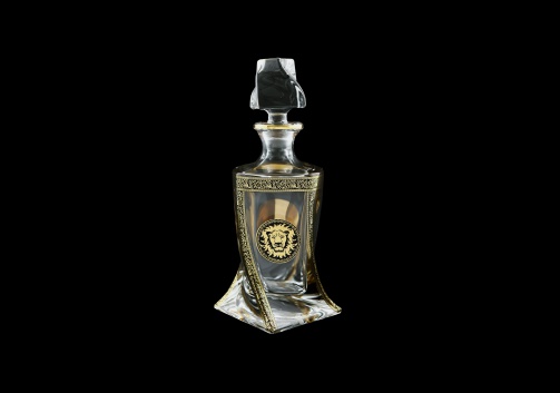 Bohemia Quadro WD QOGB B Whisky Decanter 500ml 1pc in Lilit&Leo Golden Black D. (41-460)