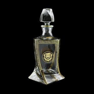 Bohemia Quadro WD QOGB B Whisky Decanter 850ml 1pc in Lilit&Leo Golden Black D. (41-467)