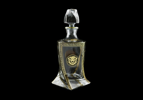 Bohemia Quadro WD QOGB B Whisky Decanter 850ml 1pc in Lilit&Leo Golden Black D. (41-467)