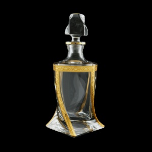 Bohemia Quadro WD QNGC B Whisky Decanter 850ml 1pc in Romance Golden Classic D. (33-467)