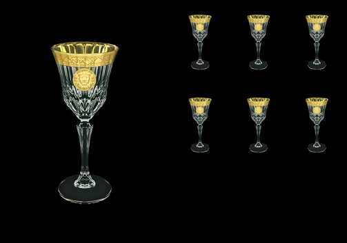 Adagio C4 AOGC Wine Glasses 150ml 6pcs in Romance&Leo Golden Classic Decor (43-481)