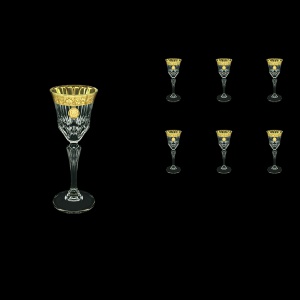 Adagio C5 AOGC Liqueur Glasses 80ml 6pcs in Romance&Leo Golden Classic Decor (43-480)