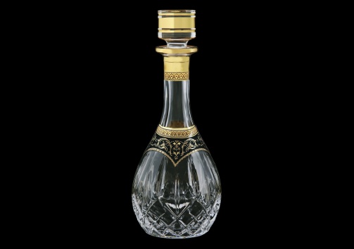 Opera RD OEGB Round Decanter 900ml 1pc in Flora´s Empire Golden Black Decor (26-662)