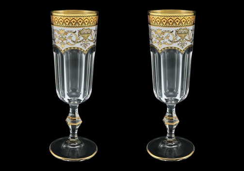 Provenza CFL PEGW Champagne Flutes 160ml 2pcs in Flora´s Empire Golden White D. (21-524/2)