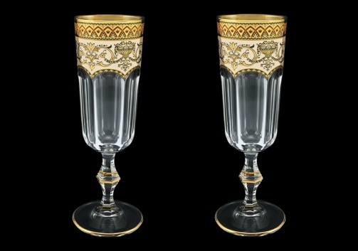 Provenza CFL PEGI Champagne Flutes 160ml 2pcs in Flora´s Empire Golden Ivory D. (25-524/2)