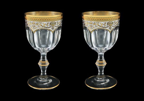 Provenza C2 PEGW  Wine Glasses 230ml 2pcs in Flora´s Empire Golden White Decor (21-523/2)