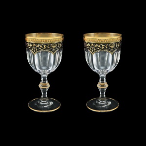 Provenza C2 PEGB Wine Glasses 230ml 2pcs in Flora´s Empire Golden Black Decor (26-523/2)
