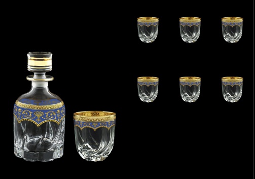 Trix Set WD+B2 TEGC Whisky Set 800ml+6x400ml in Flora´s Empire Gold. Blue D. (23-569/566)