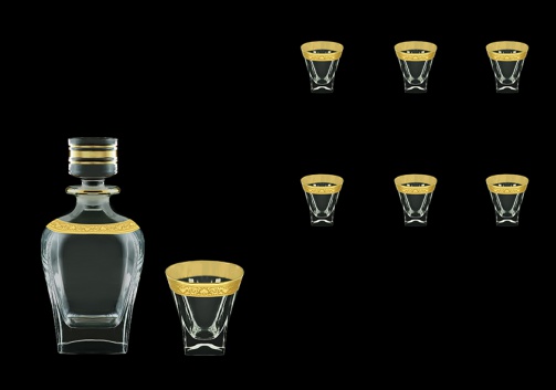 Fusion Set WD+B3 FNGC Whisky Set 800ml+6x200ml 1+6pcs in Romance Gold. Cl. D. (33-435/437)