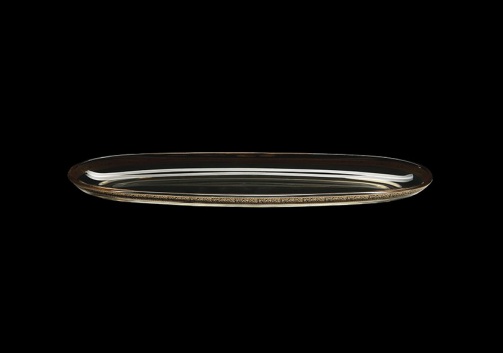 Fenice OT FMGB Oval Tray 41x11,5cm 1pc in Lilit Golden Black Decor (31-689)