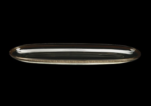 Fenice OT FMGB Oval Tray 50x16cm 1pc in Lilit Golden Black Decor (31-690)