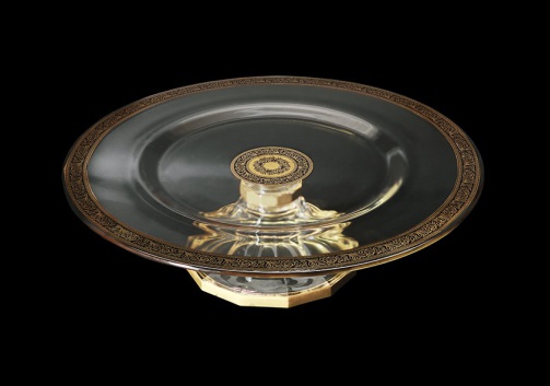 Rialto CPA RMGB Cake Plate w/F d35cm 1pc in Lilit Golden Black Decor (31-692)