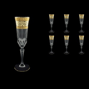 Adagio CFL AALK Champagne Flutes 180ml 6pcs in Allegro Golden Light Decor (65-645/L)