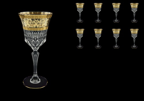 Adagio C2 AALK Wine Glasses 280ml 8pcs in Allegro Golden Light Decor (65-644/8/L)