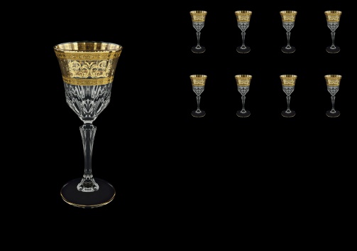 Adagio C4 AALK Wine Glasses 150ml 8pcs in Allegro Golden Light Decor (65-642/8/L)