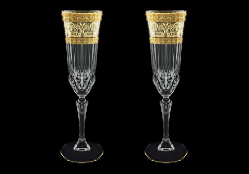 Adagio CFL AALK Champagne Flutes 180ml 2pcs in Allegro Golden Light Decor (65-645/2/L)