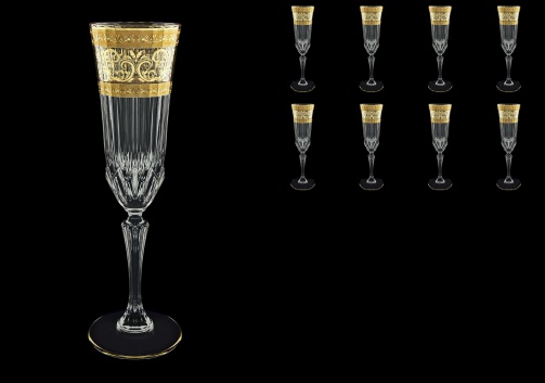 Adagio CFL AALK Champagne Flutes 180ml 8pcs in Allegro Golden Light Decor (65-645/8/L)