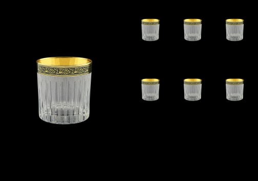 Timeless B3 TMGB S Whisky Glasses 313ml 6pcs in Lilit Golden Black Decor+S (31-110)