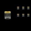 Timeless B3 TMGB Whisky Glasses 313ml 6pcs in Lilit Golden Black Decor (31-279)