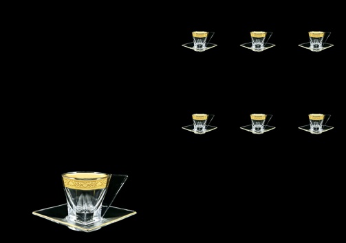 Fusion ES FNGC Cup Espresso 76ml 6pcs in Romance Golden Classic Decor (33-335/6)