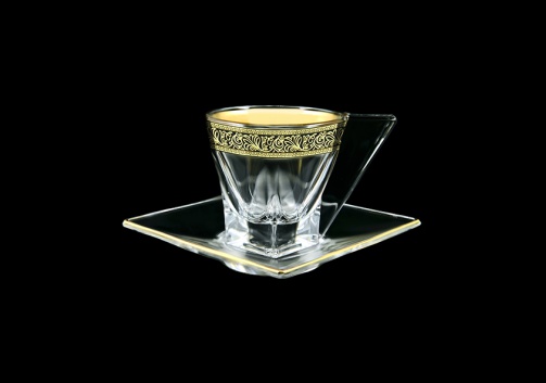 Fusion CA FMGB Cup Cappuccino 190ml 1pc in Lilit Golden Black Decor (31-334)