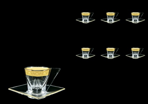 Fusion CA FNGC Cup Cappuccino 190ml 6pcs in Romance Golden Classic Decor (33-334/6)