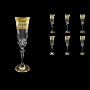 Adagio CFL AALK D Champagne Flutes 180ml 6pcs in Allegro Golden Light Decor+D (66-645/L)