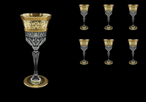 Adagio C3 AALK D Wine Glasses 220ml 6pcs in Allegro Golden Light Decor+D (66-643/L)
