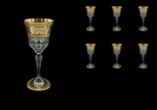 Adagio C4 AALK D Wine Glasses 150ml 6pcs in Allegro Golden Light Decor+D (66-642/L)