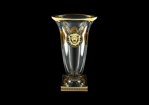 Bohemia Magma VV MLGB CH Vase 33cm 1pc in Antique&Leo Golden Black Decor (42-206)