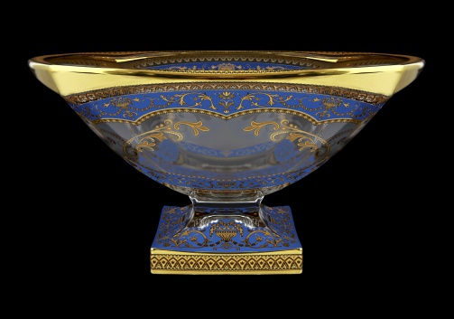 Bohemia Magma MV MEGC H Bowl d34cm 1pc in Flora´s Empire Golden Blue Decor+H (23-344/H)