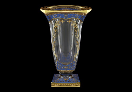 Bohemia Magma VV MEGC H Vase 33cm 1pc in Flora´s Empire Golden Blue Decor+H (23-343/H)