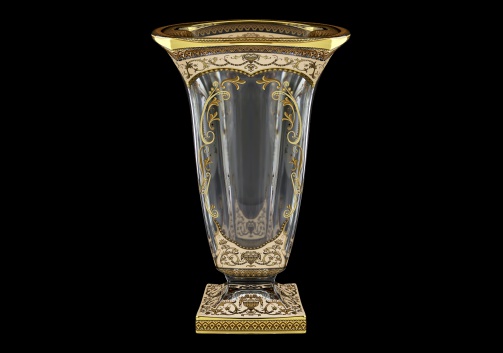 Bohemia Magma VV MEGI H Vase 33cm 1pc in Flora´s Empire Golden Ivory Decor+H (25-343/H)