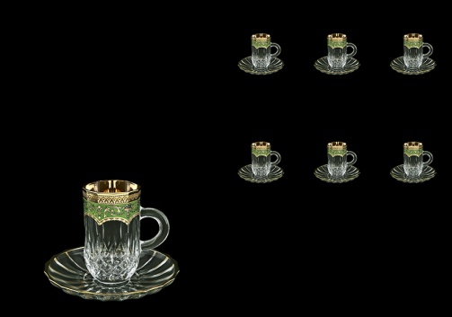 Opera ES OEGG Espresso 50ml 6pcs in Flora´s Empire Golden Green Decor (24-503/6)