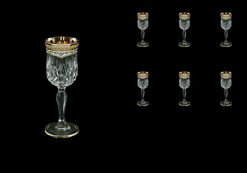 Opera C5 OEGW Liqueur Glasses 60ml 6pcs in Flora´s Empire Golden White Decor (21-651)