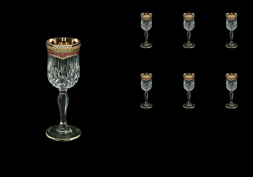 Opera C5 OEGR Liqueur Glasses 60ml 6pcs in Flora´s Empire Golden Red Decor (22-651)