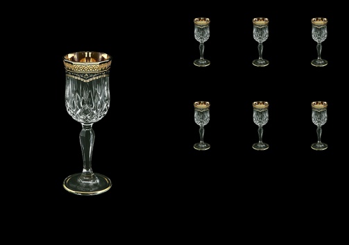 Opera C5 OEGB Liqueur Glasses 60ml 6pcs in Flora´s Empire Golden Black Decor (26-651)